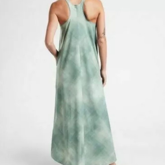 Athleta Presidio Dress Green Washed Racerback Lightweight Flowy Active Dress S - Picture 2 of 9